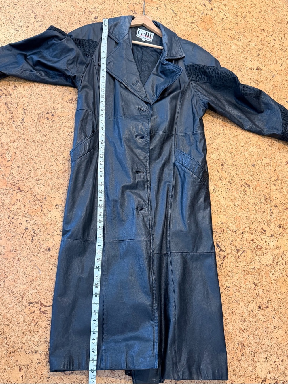 G-III Women's Black Leather Trench Coat - Picture 13 of 13